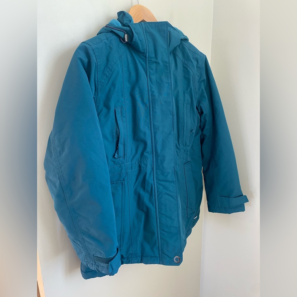 Lands’ End Women's Classic Squall Waterproof Insulated Parka Size XS Teal Winter - Picture 11 of 14